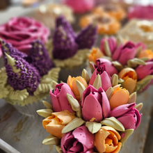 Load image into Gallery viewer, Multi-Coloured Floral Cupcake Bouquet