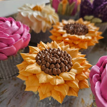 Load image into Gallery viewer, Multi-Coloured Floral Cupcake Bouquet
