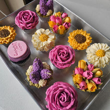 Load image into Gallery viewer, Multi-Coloured Floral Cupcake Bouquet