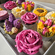 Load image into Gallery viewer, Multi-Coloured Floral Cupcake Bouquet