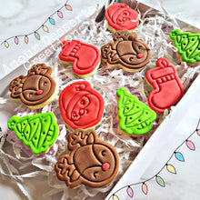 Load image into Gallery viewer, Mini Fondant Christmas Cookies Box (10pcs)