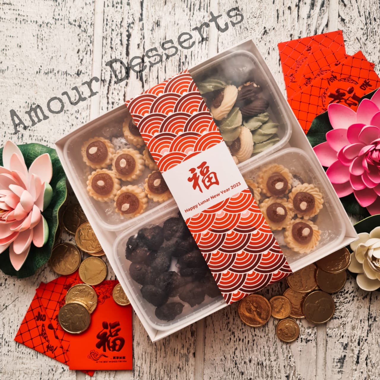 Lunar New Year Assorted Cookies Gift Box Melbourne Delivery Amour