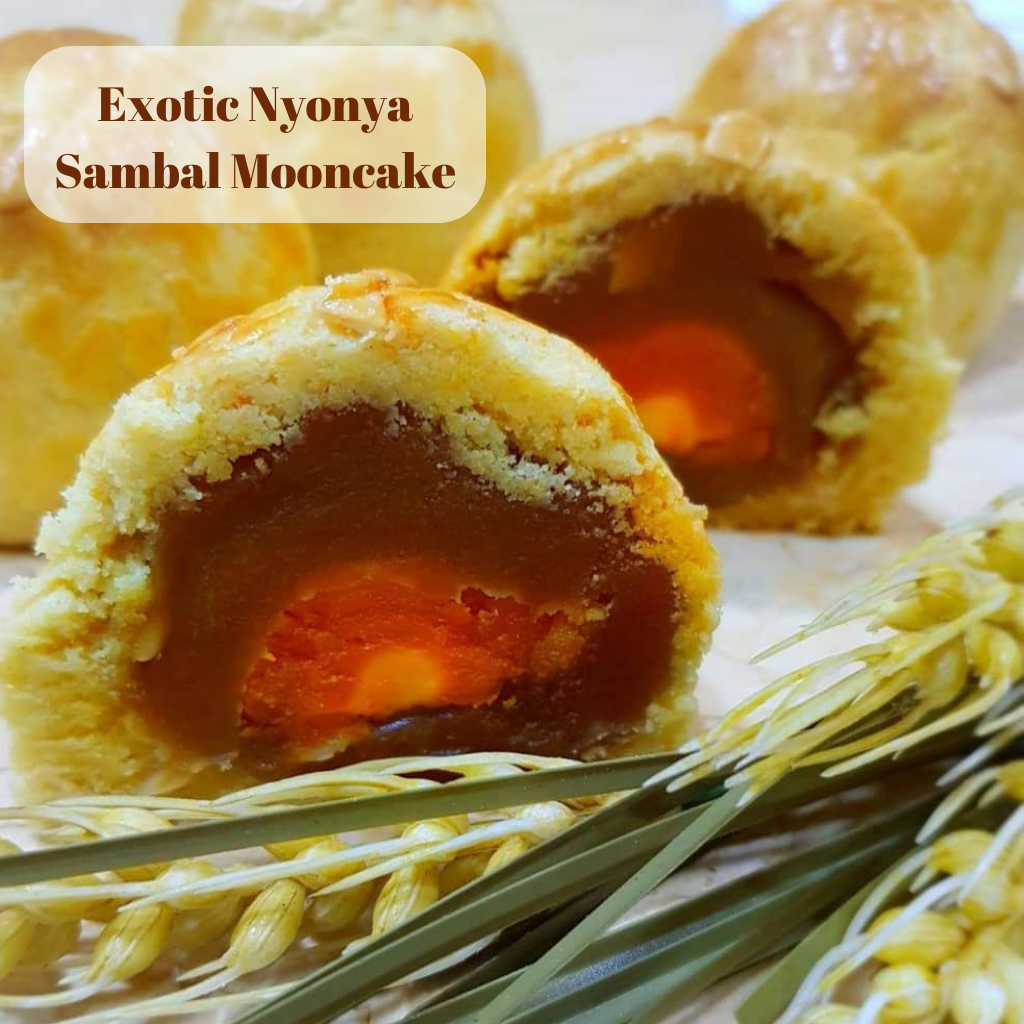 Exotic Nyonya Sambal Mooncake with Egg Yolk