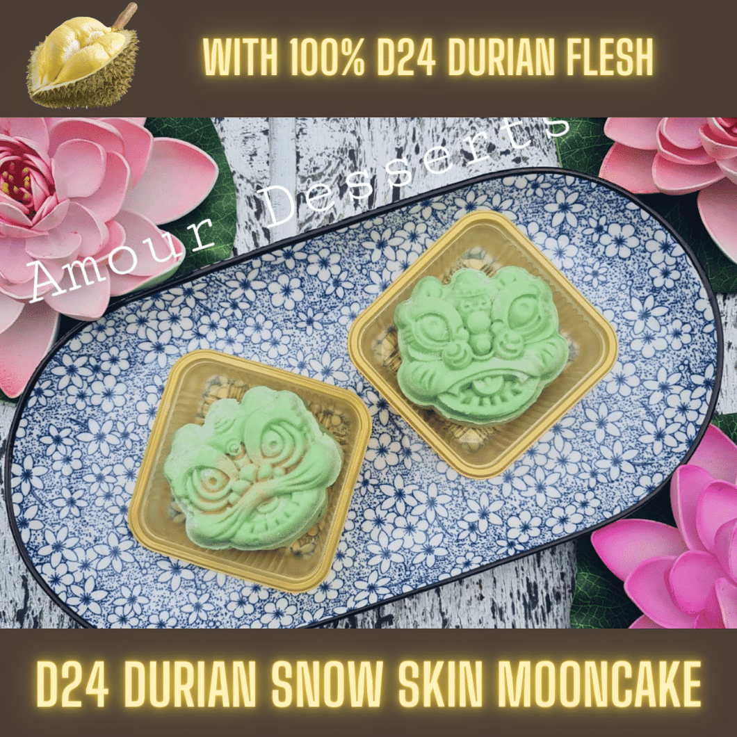 D24 Durian Snow Skin Mooncake (Regular-size)