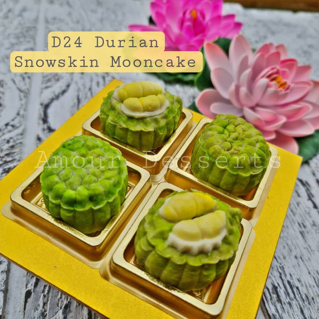 MINI 3D Durian Snow Skin Mooncakes Set (4 pcs)