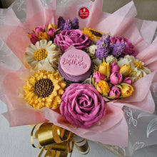Load image into Gallery viewer, Multi-Coloured Floral Cupcake Bouquet
