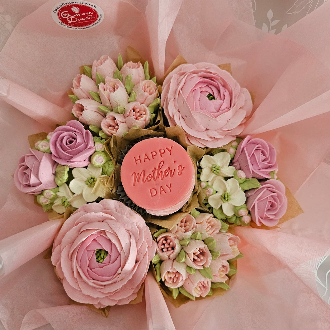 Mother's Day flower cupcake bouquet by Amour Desserts