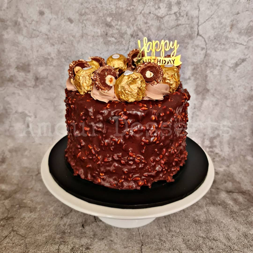 Nutty Rocher Birthday Cake