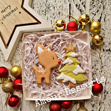 Load image into Gallery viewer, Reindeer Family Royal Icing Christmas Cookies (Large Cookies)
